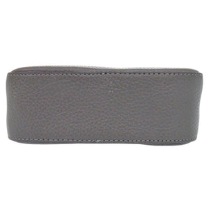 美品 バーバリー ロゴ 8052890 レザー グレー ショルダーバッグ 0844【中古】BURBERRY