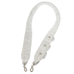 美品 フェンディ × MARC JACOBS マークジェイコブス デニム ストーン ブルー ホワイト ショルダーストラップ 0847【中古】FENDI