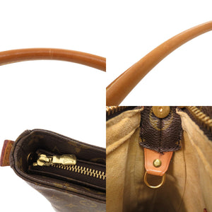 美品 ルイ ヴィトン ルーピングGM モノグラム M51145 ブラウン ショルダーバッグ LV 0895【中古】LOUIS VUITTON