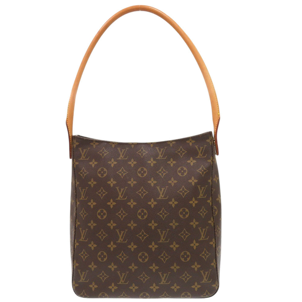 美品 ルイ ヴィトン ルーピングGM モノグラム M51145 ブラウン ショルダーバッグ LV 0895【中古】LOUIS VUITTON