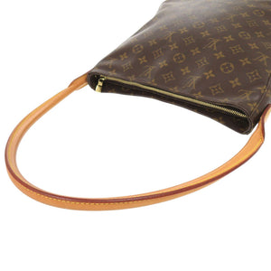 美品 ルイ ヴィトン ルーピングGM モノグラム M51145 ブラウン ショルダーバッグ LV 0895【中古】LOUIS VUITTON