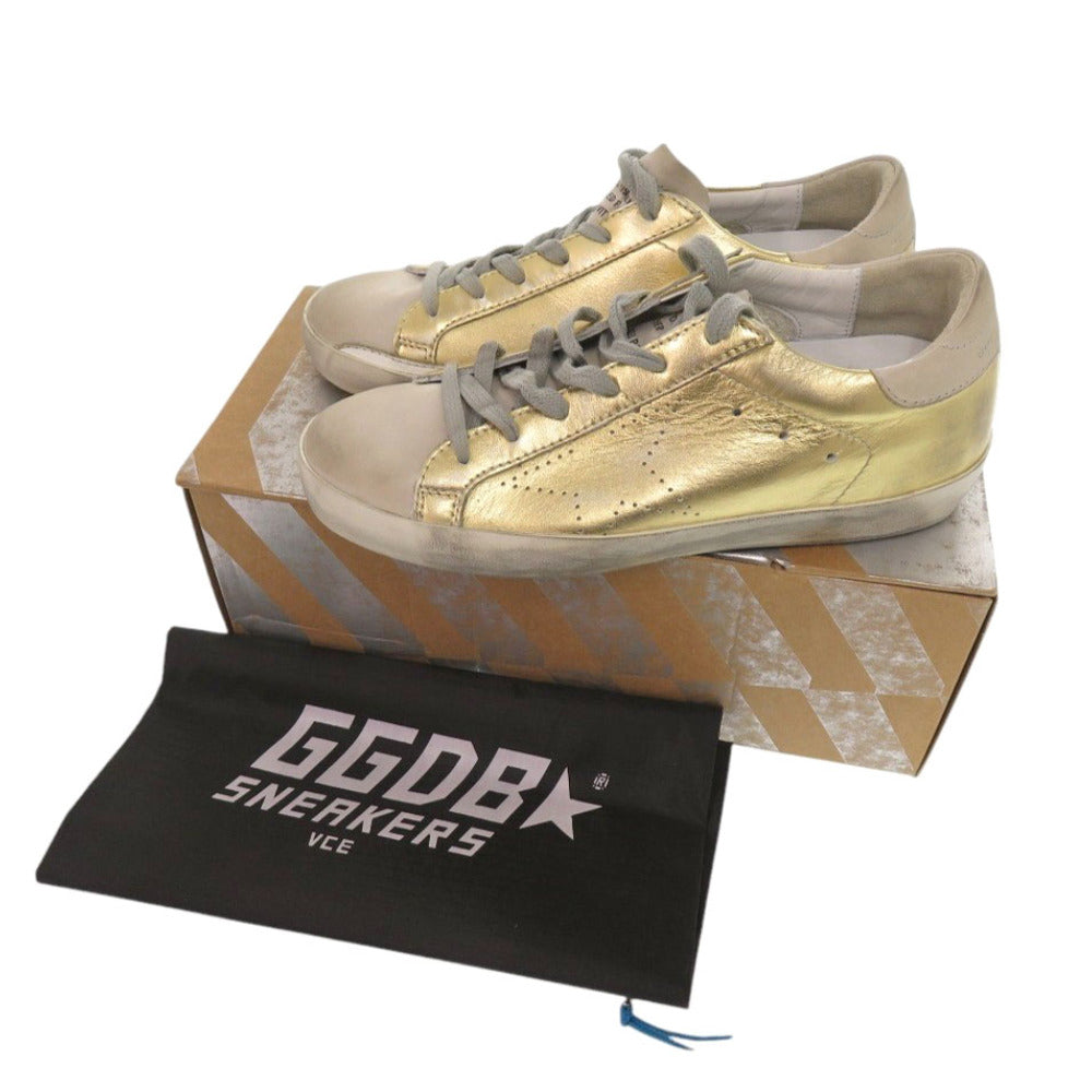 未使用 ゴールデングース スーパースター G32WS590.E69 サイズ36 23.5cm レザー ゴールド スニーカー 0932【中古】GOLDEN GOOSE