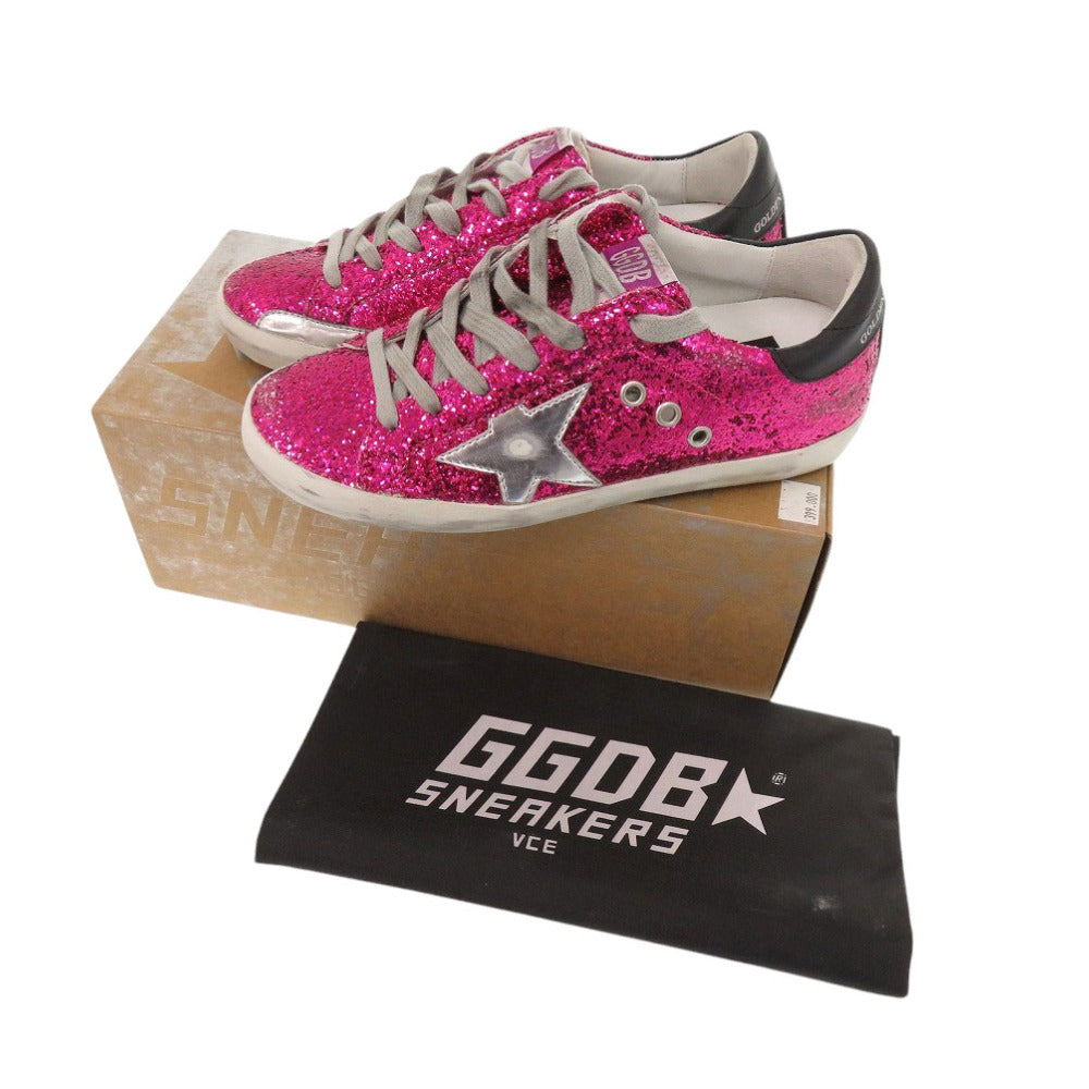 未使用 ゴールデングース スーパースター グリッター サイズ36 23.5cm G32WS590.G45 レザー ピンク スニーカー 0933【中古】GOLDEN GOOSE