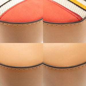 新品同様 トリーバーチ マグロウ ストライプ カメラバッグ 47226 レザー マルチカラー ショルダーバッグ 0934【中古】Tory Burch