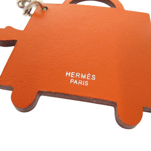 新品同様 エルメス ケリードール ヴォータデラクト シルバー925 オレンジ キーホルダー チャーム 0937【中古】HERMES