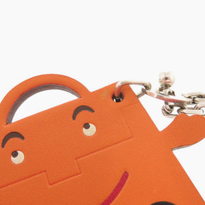 新品同様 エルメス ケリードール ヴォータデラクト シルバー925 オレンジ キーホルダー チャーム 0937【中古】HERMES