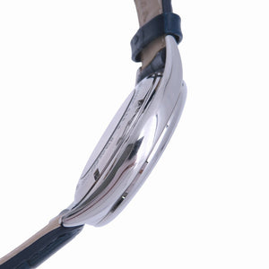 美品 デルマ ヘリテージ 41601 自動巻き 腕時計 SS/型押しレザー ブルー 青文字盤 0954【中古】DELMA メンズ