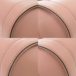 美品 グッチ バンブー 338989 レザー ピンクベージュ ハンドバッグ 0964【中古】GUCCI