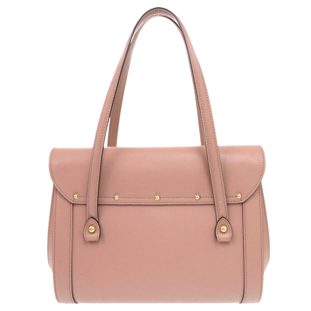 美品 グッチ バンブー 338989 レザー ピンクベージュ ハンドバッグ 0964【中古】GUCCI