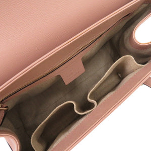 美品 グッチ バンブー 338989 レザー ピンクベージュ ハンドバッグ 0964【中古】GUCCI