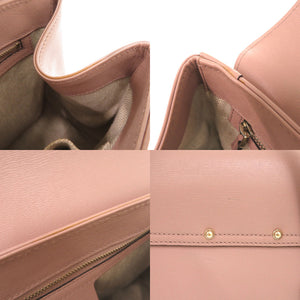 美品 グッチ バンブー 338989 レザー ピンクベージュ ハンドバッグ 0964【中古】GUCCI