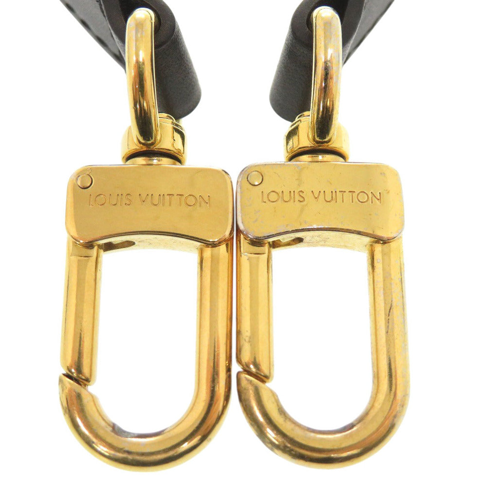 美品 ルイ ヴィトン ショルダーストラップ レザー ブラック 黒 LV 0973【中古】LOUIS VUITTON