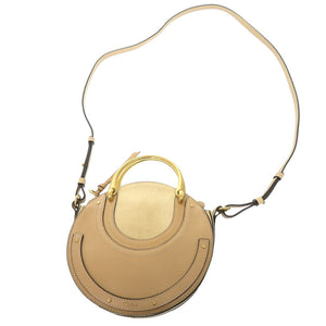 新品同様 クロエ ピクシー 3S1331-HGP レザー スエード ベージュ 2WAY ショルダー ハンドバッグ 0974【中古】Chloe