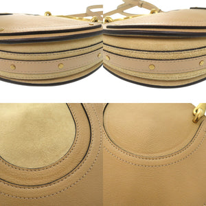 新品同様 クロエ ピクシー 3S1331-HGP レザー スエード ベージュ 2WAY ショルダー ハンドバッグ 0974【中古】Chloe