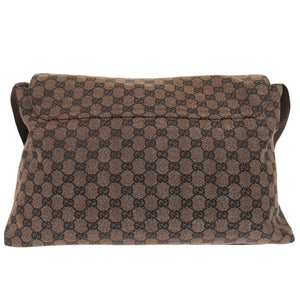 新品同様 グッチ 272350 GGキャンバス レザー ブラウン ショルダーバッグ 茶 0988【中古】GUCCI メンズ