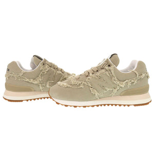 未使用品 ミュウミュウ × ニューバランス 574 158692 サイズ35 1/2 キャンバス ベージュ スニーカー 0989【中古】MIUMIU