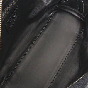 ロエベ アマソナ36 ジュンヤワタナベコラボ コムデギャルソン ツイード ブラック ハンドバッグ 黒 水色 1003【中古】LOEWE