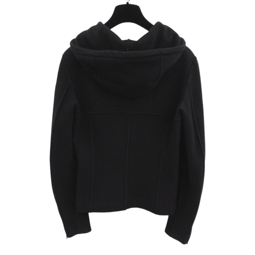 美品 シャネル スポーツライン ジップアップ ココマーク P21951 サイズ38 ウール ブラック パーカー 黒 1017【中古】CHANEL