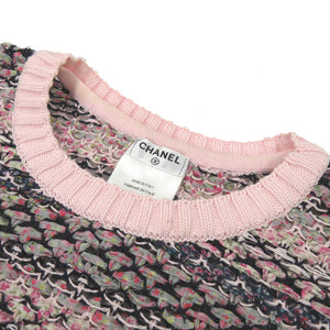 美品 シャネル P51676K06665 サイズ38 コットン ピンク ニット 1018【中古】CHANEL