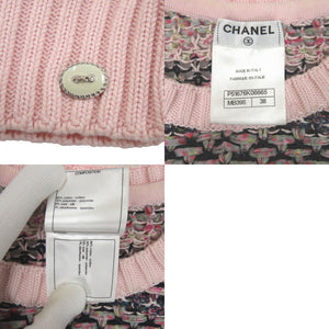 美品 シャネル P51676K06665 サイズ38 コットン ピンク ニット 1018【中古】CHANEL