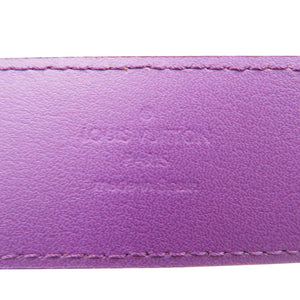 新品同様 ルイヴィトン サンチュール シグネチャー M0177 デニム ゴールド金具 パープル 紫 ベルト 1023【中古】LOUIS VUITTON