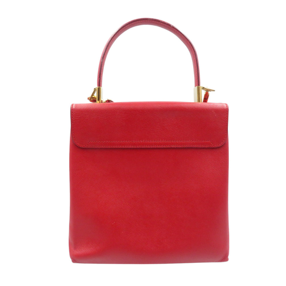 サルヴァトーレフェラガモ ガンチーニ AQ-21 0160 レザー ゴールド金具 レッド 2WAY ハンドバッグ ショルダーバッグ 1028【中古】Salvatore Ferragamo