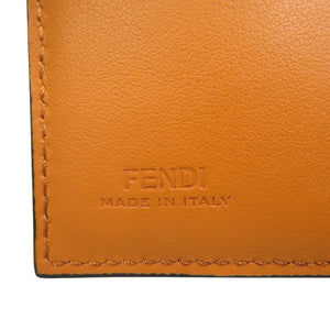 未使用 フェンディ エフイズ 8M0395 カルングレザー ゴールド金具 イエロー 三つ折り財布 1050【中古】FENDI