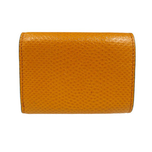 未使用 フェンディ エフイズ 8M0395 カルングレザー ゴールド金具 イエロー 三つ折り財布 1050【中古】FENDI