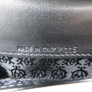 新品同様 ダンヒル サイドカー QD1010 レザー シルバー金具 ブラック 黒 二つ折り 長財布 1056【中古】dunhill