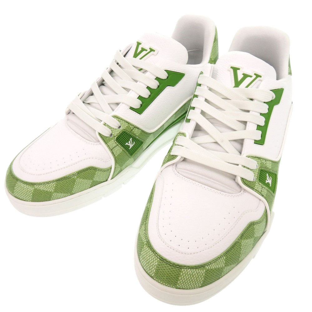 未使用品 ルイ ヴィトン トレーナー ダミエ 1ACRCL サイズ7 1/2 グリーン ゴルフシューズ スニーカー LV 1058【中古】LOUIS VUITTON メンズ
