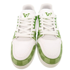 未使用品 ルイ ヴィトン トレーナー ダミエ 1ACRCL サイズ7 1/2 グリーン ゴルフシューズ スニーカー LV 1058【中古】LOUIS VUITTON メンズ