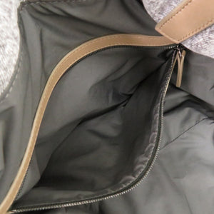 美品 ブルネロクチネリ プレシャスハンドルトート コットン レザー グレー トートバッグ 1069【中古】Brunello Cucinelli