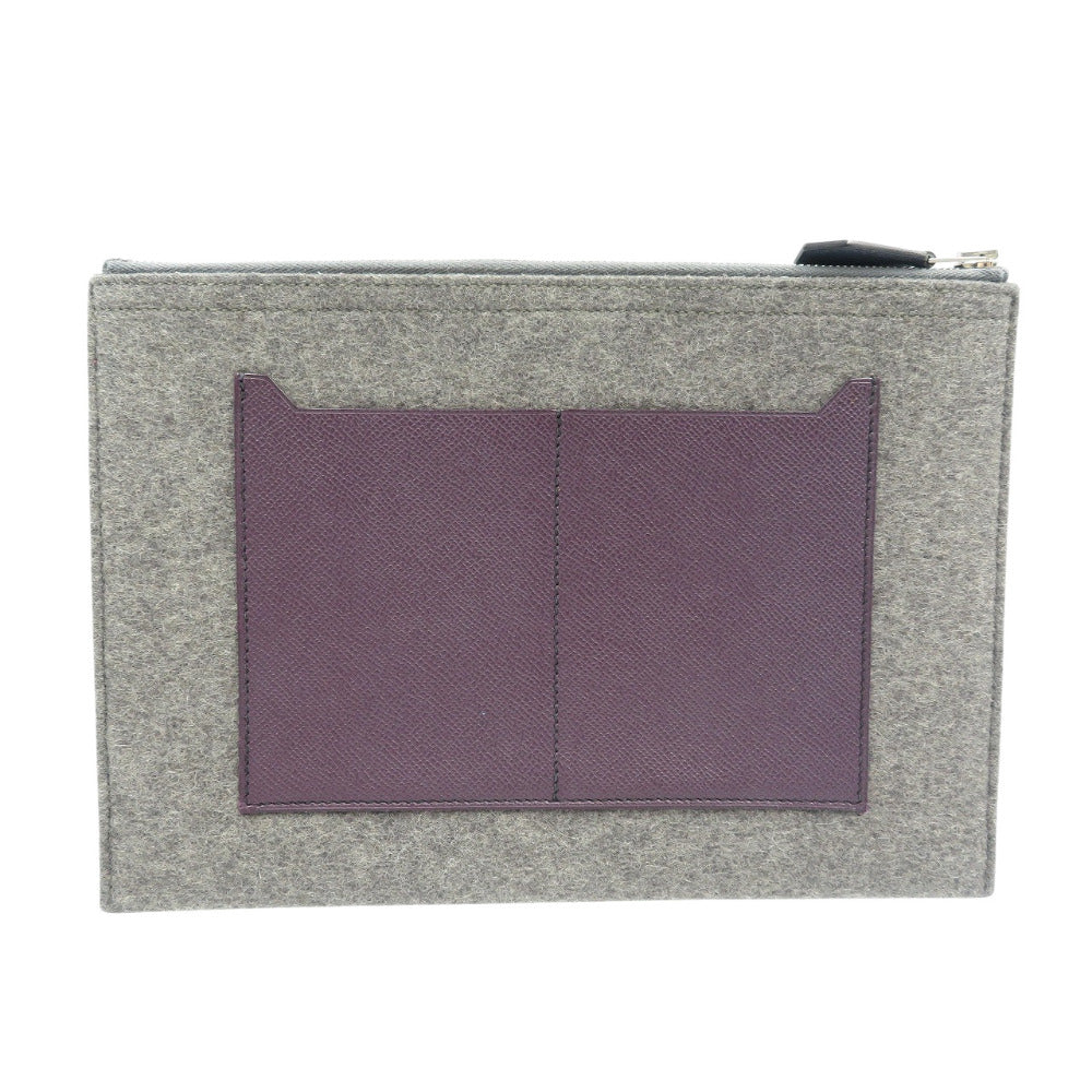 美品 エルメス トゥードゥー29 ヴォーエプソン フェルト シルバー金具 グリモワイヤン ブルーインディゴ レザン D刻印 クラッチバッグ 1088【中古】HERMES