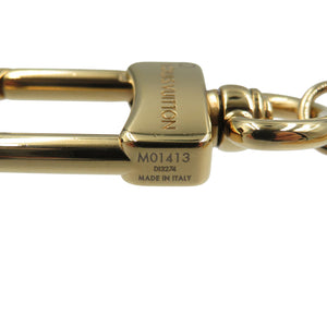 美品 ルイヴィトン チェーン フルール ドゥ モノグラム M01413 メタル ゴールド バッグチャーム 1090【中古】LOUIS VUITTON