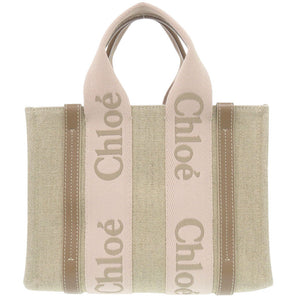 未使用 クロエ 2WAY ウッディ スモール CHC23AS397 キャンバス ブラウン トートバッグ ショルダーバッグ 茶 1113【中古】Chloe