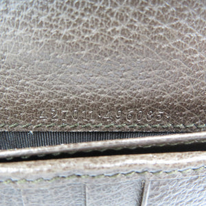 未使用 グッチ ティアン 427011 バード 鳥 GGスプリーム レザー シルバー金具 ベージュ 二つ折り長財布 1127【中古】GUCCI