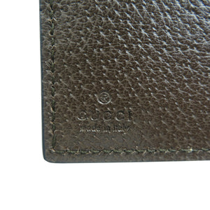 未使用 グッチ ティアン 427011 バード 鳥 GGスプリーム レザー シルバー金具 ベージュ 二つ折り長財布 1127【中古】GUCCI