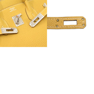 未使用 エルメス バーキン25 トゴ カリー シルバー金具 □L刻印 ハンドバッグ 1131 【中古】 HERMES