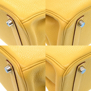 未使用 エルメス バーキン25 トゴ カリー シルバー金具 □L刻印 ハンドバッグ 1131 【中古】 HERMES