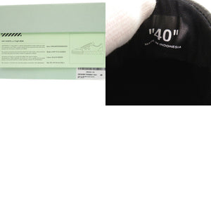 未使用 オフホワイト LOW VULCANIZED 25cm アローロゴワッペン OMIA085F19D680011001 レザー ブラック スニーカー 黒 1179【中古】OFF-WHITE