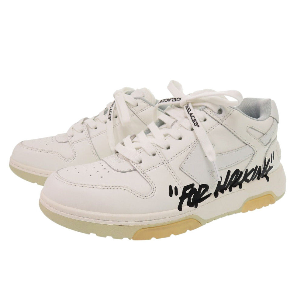 未使用 オフホワイト Out Of Office For Walking 25cm OMIA189R32LEA0020101 レザー ホワイト スニーカー 白 1180【中古】OFF-WHITE