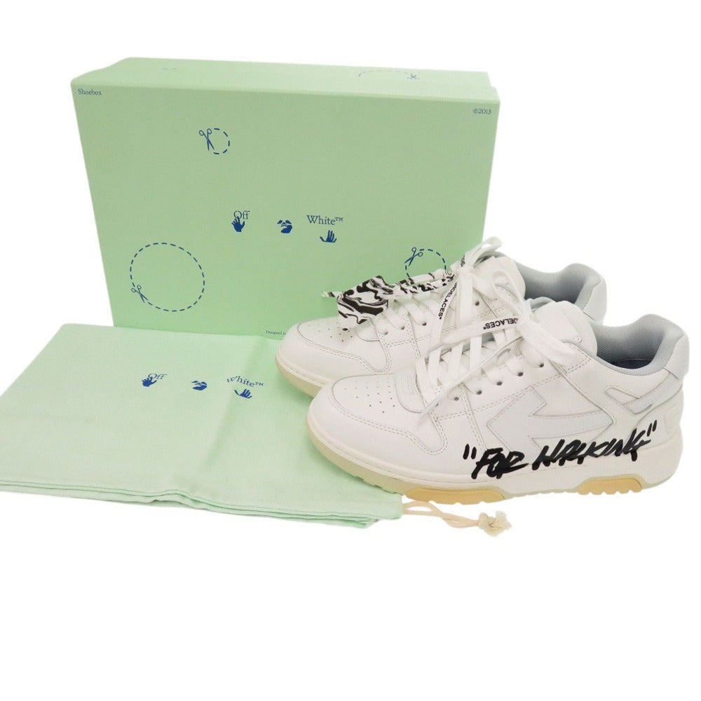 未使用 オフホワイト Out Of Office For Walking 25cm OMIA189R32LEA0020101 レザー ホワイト スニーカー 白 1180【中古】OFF-WHITE