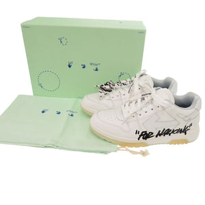 未使用 オフホワイト Out Of Office For Walking 25cm OMIA189R32LEA0020101 レザー ホワイト スニーカー 白 1180【中古】OFF-WHITE