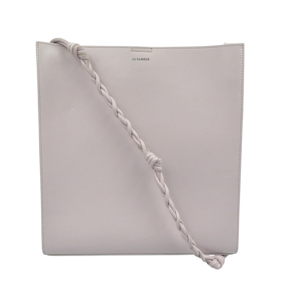 新品同様 ジルサンダー タングル ミディアム レザー シルバー金具 ピンク ショルダーバッグ 1206【中古】JIL SANDER