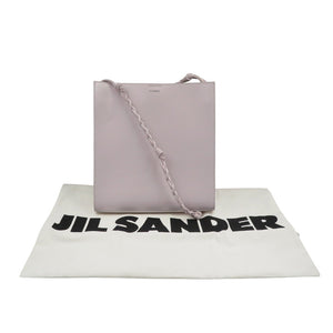 新品同様 ジルサンダー タングル ミディアム レザー シルバー金具 ピンク ショルダーバッグ 1206【中古】JIL SANDER