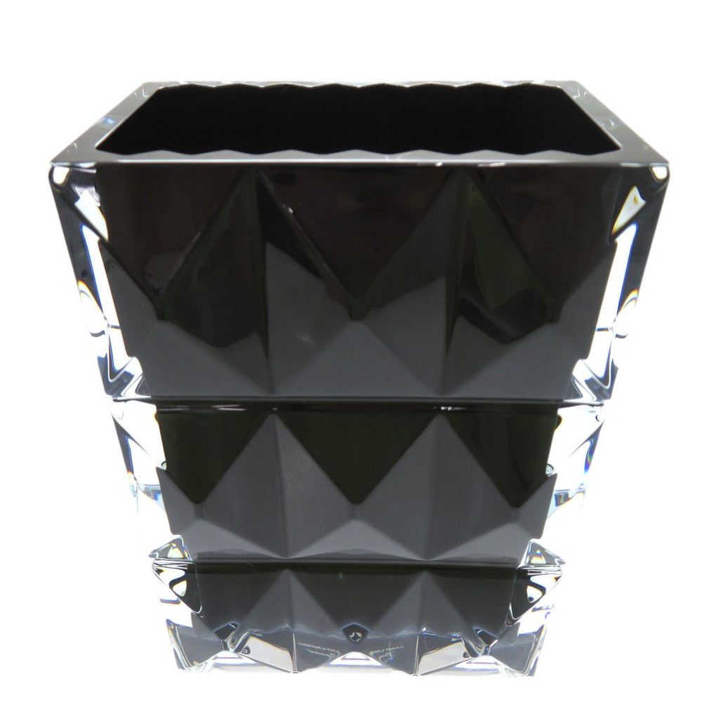 未使用品 サンローランパリ バカラ ルクソールベース 花瓶 インテイリア 置物 Baccarat バカラ コラボ オブジェ クリスタル  ブラック 1222【中古】SAINT LAURENT PARIS