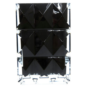 未使用品 サンローランパリ バカラ ルクソールベース 花瓶 インテイリア 置物 Baccarat バカラ コラボ オブジェ クリスタル  ブラック 1222【中古】SAINT LAURENT PARIS