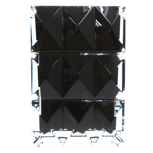 未使用品 サンローランパリ バカラ ルクソールベース 花瓶 インテイリア 置物 Baccarat バカラ コラボ オブジェ クリスタル  ブラック 1222【中古】SAINT LAURENT PARIS