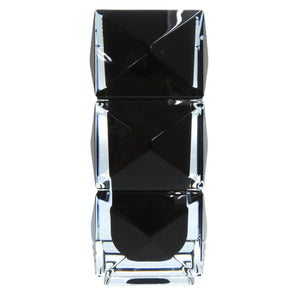 未使用品 サンローランパリ バカラ ルクソールベース 花瓶 インテイリア 置物 Baccarat バカラ コラボ オブジェ クリスタル  ブラック 1222【中古】SAINT LAURENT PARIS