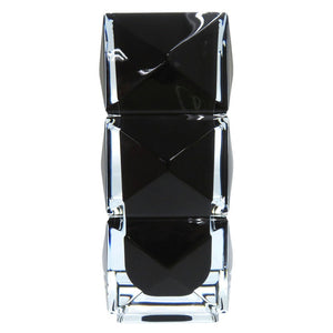 未使用品 サンローランパリ バカラ ルクソールベース 花瓶 インテイリア 置物 Baccarat バカラ コラボ オブジェ クリスタル  ブラック 1222【中古】SAINT LAURENT PARIS